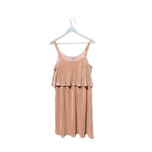 Notations Rose Gold Pleated Dress Medium